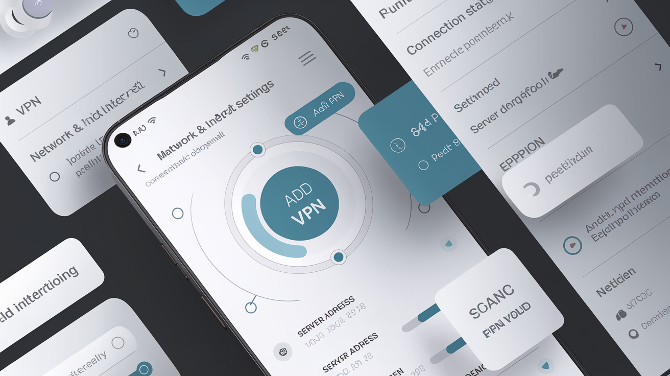 Interface de configuration VPN Android avec options avancées