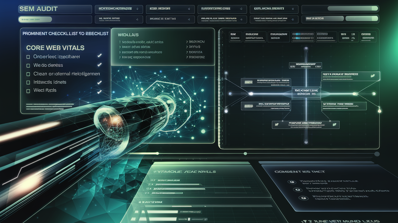Audit SEM technique et sémantique avec IA et Core Web Vitals