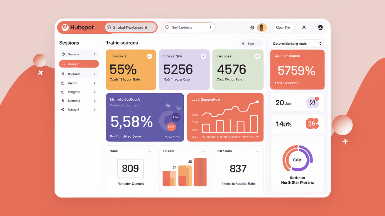 Tableau bord HubSpot KPI content