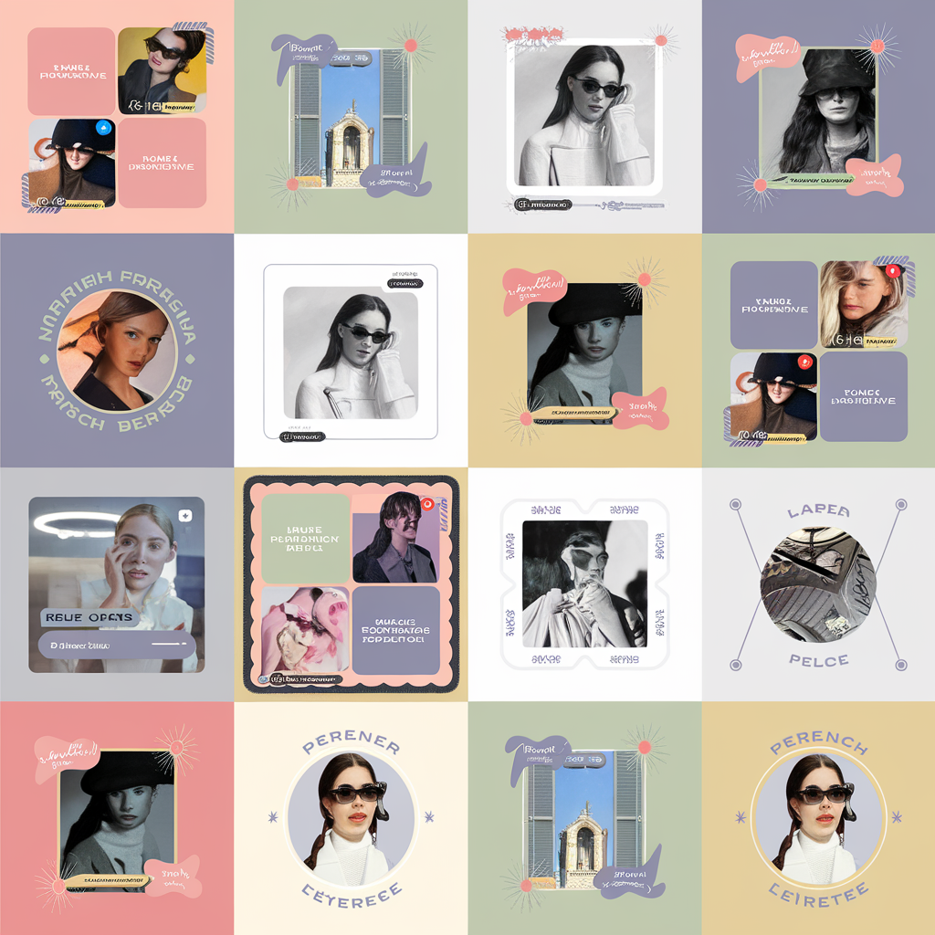 Exemple de feed Instagram créatif pour une PME française