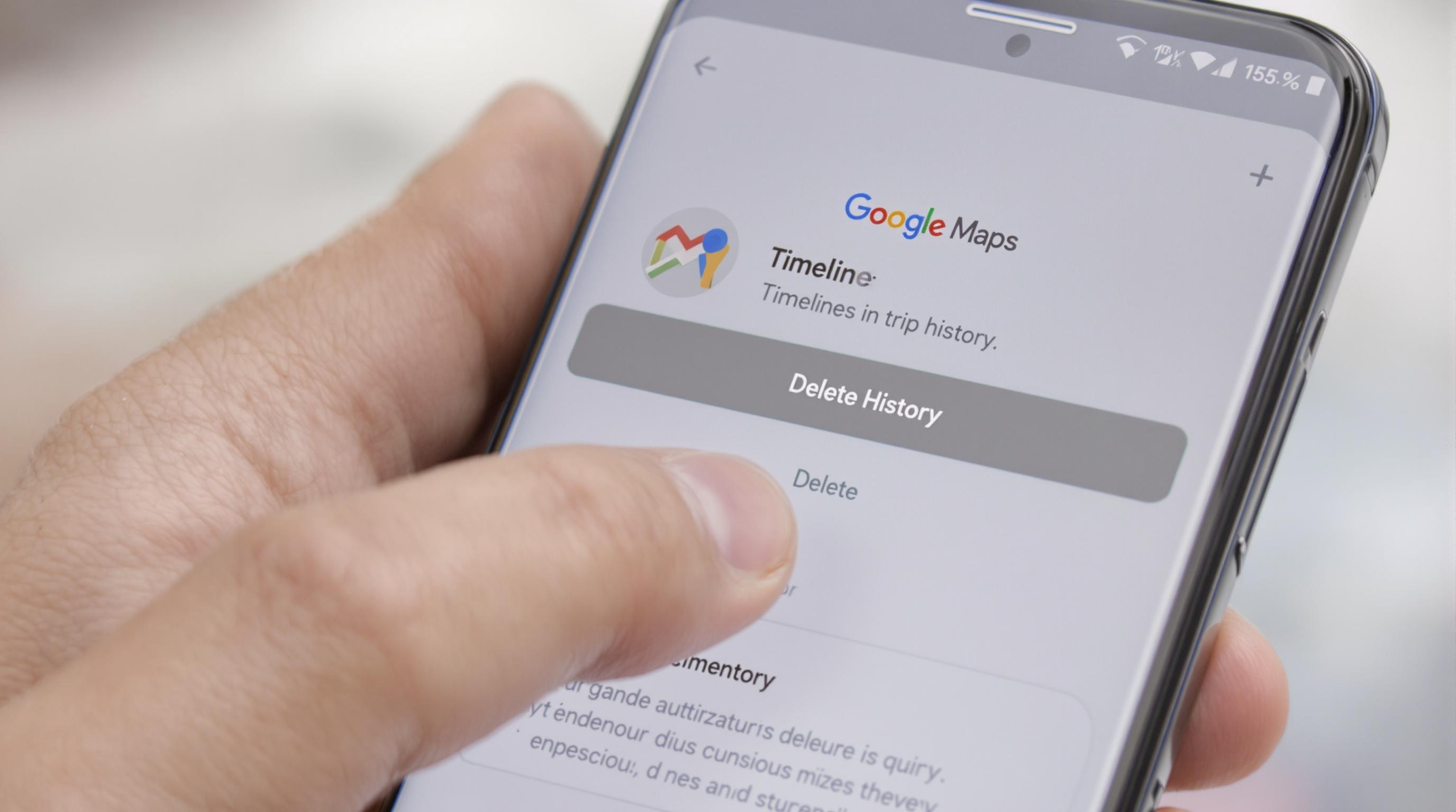 Suppression de l'historique sur Google Maps pour Android