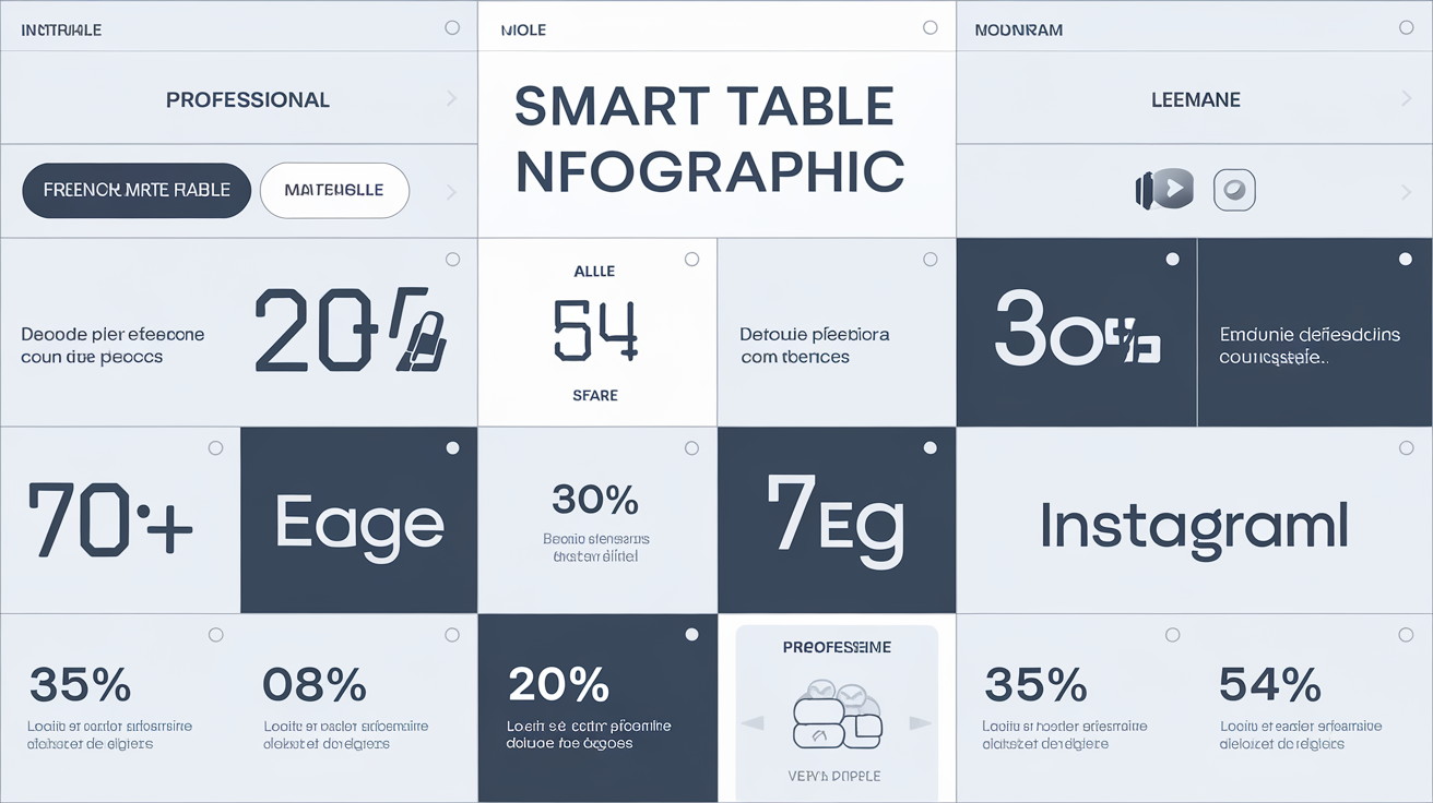 Tableau illustrant la méthode SMART appliquée à Instagram