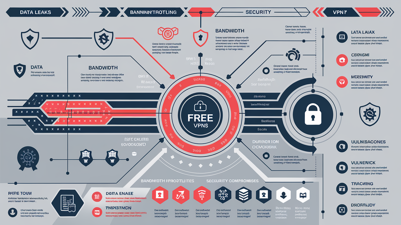 Schéma des vulnérabilités des VPN gratuits