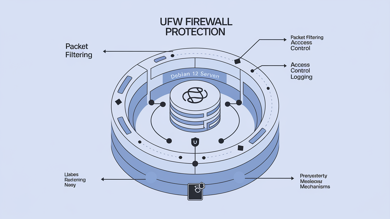 UFW sécurité multicouche Debian 12